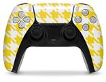 WraptorSkinz Skin Wrap compatible with the Sony PS5 DualSense Controller Houndstooth Yellow (CONTROLLER NOT INCLUDED)