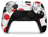 WraptorSkinz Skin Wrap compatible with the Sony PS5 DualSense Controller Lots of Dots Red on White (CONTROLLER NOT INCLUDED)