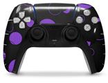WraptorSkinz Skin Wrap compatible with the Sony PS5 DualSense Controller Lots of Dots Purple on Black (CONTROLLER NOT INCLUDED)