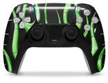 WraptorSkinz Skin Wrap compatible with the Sony PS5 DualSense Controller Metal Flames Green (CONTROLLER NOT INCLUDED)