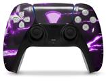 WraptorSkinz Skin Wrap compatible with the Sony PS5 DualSense Controller Radioactive Purple (CONTROLLER NOT INCLUDED)
