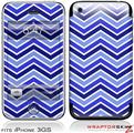 iPhone 3GS Decal Style Skin - Zig Zag Blues