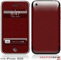iPhone 3GS Decal Style Skin - Carbon Fiber Red