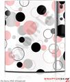 Sony PS3 Skin Lots of Dots Pink on White