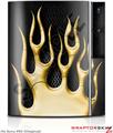 Sony PS3 Skin Metal Flames Yellow