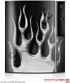Sony PS3 Skin Metal Flames Chrome