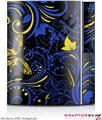 Sony PS3 Skin Twisted Garden Blue and Yellow