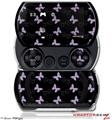 Pastel Butterflies Purple on Black - Decal Style Skins (fits Sony PSPgo)