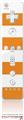 Wii Remote Controller Skin - Kearas Psycho Stripes Orange and White