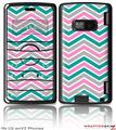 LG enV2 Skin Zig Zag Teal Pink and Gray