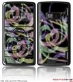 LG enV2 Skin - Neon Swoosh on Black