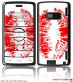 LG enV2 Skin - Big Kiss Red on White