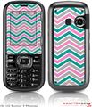 LG Rumor 2 Skin Zig Zag Teal Pink and Gray