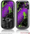 LG Rumor 2 Skin Halftone Splatter Green Purple