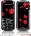 LG Rumor 2 Skin - Lots of Dots Red on Black