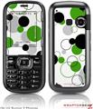 LG Rumor 2 Skin - Lots of Dots Green on White