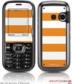 LG Rumor 2 Skin - Kearas Psycho Stripes Orange and White