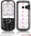 LG Rumor 2 Skin - Pastel Butterflies Pink on White