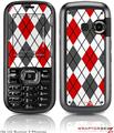 LG Rumor 2 Skin - Argyle Red and Gray