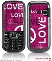 LG Rumor 2 Skin - Love and Peace Hot Pink