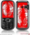 LG Rumor 2 Skin - Big Kiss White on Red