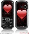 LG Rumor 2 Skin - Glass Heart Grunge Red