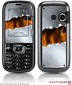 LG Rumor 2 Skin - Ripped Metal Fire