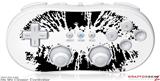 Wii Classic Controller Skin - Big Kiss Lips Black on White