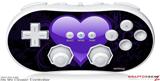 Wii Classic Controller Skin - Glass Heart Grunge Purple