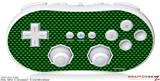Wii Classic Controller Skin - Carbon Fiber Green