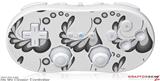 Wii Classic Controller Skin - Petals Gray
