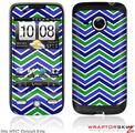 HTC Droid Eris Skin Zig Zag Blue Green
