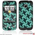 HTC Droid Eris Skin Retro Houndstooth Seafoam Green