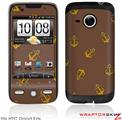HTC Droid Eris Skin Anchors Away Chocolate Brown