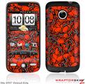 HTC Droid Eris Skin Scattered Skulls Red