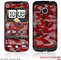 HTC Droid Eris Skin HEX Mesh Camo 01 Red Bright