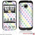 HTC Droid Eris Skin - Pastel Hearts on White