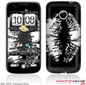 HTC Droid Eris Skin - Big Kiss White on Black
