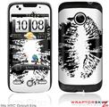 HTC Droid Eris Skin - Big Kiss Black on White