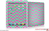 iPad Skin Zig Zag Teal Green and Pink