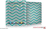 iPad Skin Zig Zag Teal and Gray