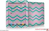 iPad Skin Zig Zag Teal Pink and Gray