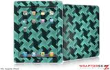 iPad Skin Retro Houndstooth Seafoam Green