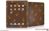 iPad Skin Anchors Away Chocolate Brown