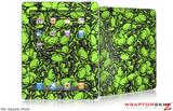 iPad Skin Scattered Skulls Neon Green