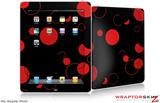 iPad Skin - Lots of Dots Red on Black