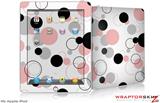 iPad Skin - Lots of Dots Pink on White