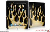 iPad Skin - Metal Flames Yellow