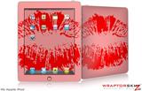 iPad Skin - Big Kiss Lips Red on Pink