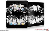 iPad Skin - Big Kiss Lips White on Black